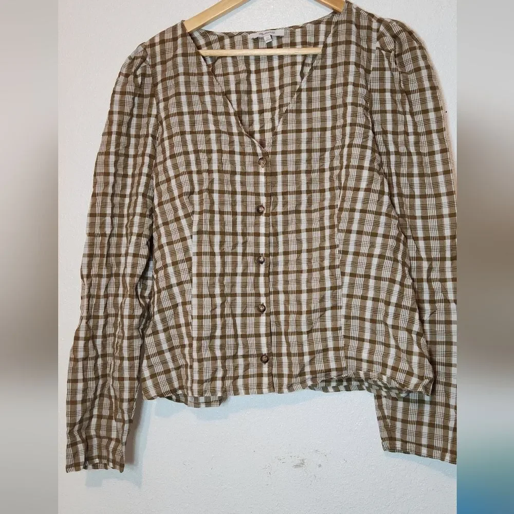 Madewell gingham blouse